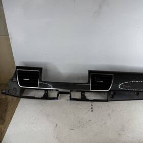 4h18572124h1857212 Audi 11-18 S8 Dash Carbon Fiber Trim Cover Bezel Molding With Air Vents Oem