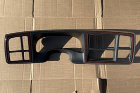 15175327 Cadillac 03-06 Escalade Gray Woodgrain Speedometer Radio Dash Trim Bezel Oem