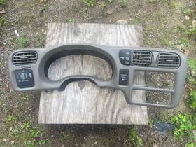 15004627 Chevrolet 98-02 Chevy S10 Blazer Cluster Dash Radio Trim Panel Bezel Air Vents Lt Gray Oem