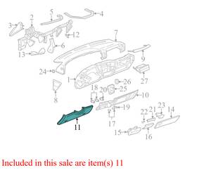 15207945 Chevrolet 99-03 Silverado / Sierra 1500 2500 3500 Instrument Panel Knee Bolster Used