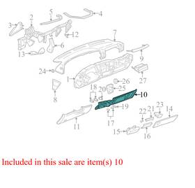 15743889 Chevrolet 1999-2000 Silverado Instrument Trim Panel Used Oem