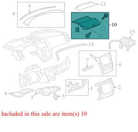 22872787 Chevrolet 2009-2012 Traverse Instrument Panel Storage Compartment Used 22872787 Chevrolet 2009-2012 Traverse Instrument Panel Storage Compartment Used