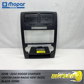 165851aa Dodge 2008 - 2010 Charger Center Dash Radio A/c Climate Control Bezel Trim Black