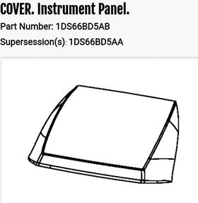 1ds66db5ab Dodge Dash Cover Upper Instrument Panel 2008-2010 Grand Caravan Sxt
