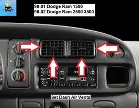 5014841aa Dodge 5014840aa 98 99 00 01 02 Ram 1500 Center Dash Air Vents Oem