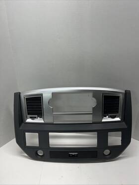5ks701dhab Dodge 06-08 Ram Radio Bezel Dash Trim Vent Gray Silver Oem