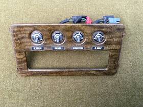 C7wb-13764-b Fomoco 1967 1968 Cougar Xr7 Center Dash Insert And Switches Burl Woodgrain Used With A/c C7wb-13764-b Fomoco 1967 1968 Cougar Xr7 Center Dash Insert And Switches Burl Woodgrain Used With A/c