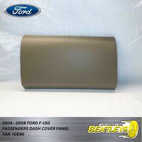 4l34-15044 Ford 2004 - 2008 F150 Passenger Side Upper Glove Box Dash Panel Trim Cover Tan