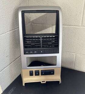6l24-7804302 Ford 06-10 Explorer Mountaineer Center Dash Radio Bezel Climate Control Vents Tan Oem