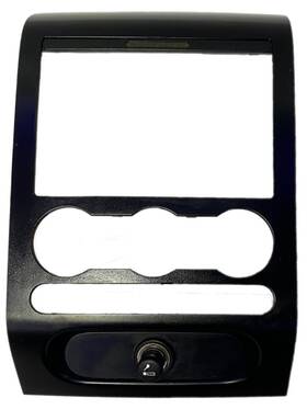 6l302taja6 Ford 04-08 F-150 Radio Climate Dash Bezel Surround Black Oem