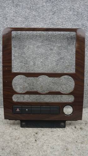7g13-7404302-d Ford 2008 2009 Taurus Wood-grain Center Dash Bezel Panel Part #