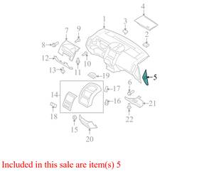 7t437804481 Ford 2007-2010 Edge Driver Fl Instrument Panel Side Cover Used Oem