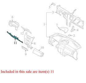 8s4z5404459ac Ford 2008-2011 Focus Instrument Panel Knee Bolster Used Oem