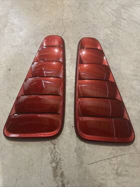 Ar3j-6330615-acw Ford Ar3j-6330614-acw 2010-2014 Mustang Exterior Air Vent Window Covers Red Oem