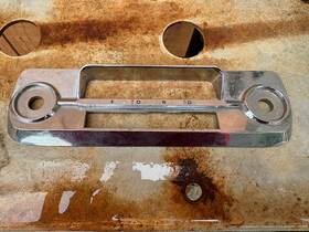 C20a-18842-b Ford 1962 Fairlane Chrome Radio Faceplate Dash Bezel Trim Oem
