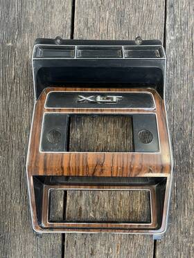 E2tb-10045a98-na Ford 1980-1986 F150 Xlt Radio Heater Control Bezel Trim Oem Woodgrain