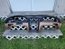 F6zb-6304326-aa Ford 94-98 Mustang Black And Saddle Tan Deluxe Dashboard Dash Panel Skin Oem Used