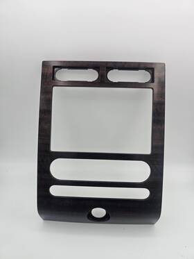 L14-7804302-a Ford 2007-2014 Expedition Center Dash Radio Bezel Trim Mahogany Wood Grain