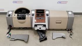 251-00975 Ford Truck 04 F150 New Body Lariat Dash Panel Dashboard Assembly Tan With Bag