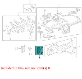 22771151 Gmc 2009-2017 Acadia Driver Fl Instrument Panel Side Cover Used Oem
