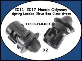 77506-tl0-g01 Honda 2011-2017 Odyssey Spring Loaded Glove Box Bumper Close Stops Anti Rattle