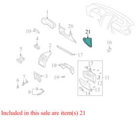 8471726000 Hyundai 2004-2006 Santa Fe Instrument Panel Side Cover Used Oem
