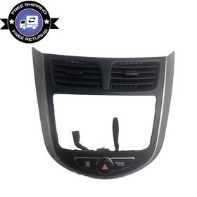 84740-1b100 Hyundai 2012-2017 Accent Center Dash Vents Radio Bezel/trim Black/silver Oem