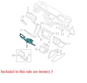 847500a500v2 Hyundai 2009-2010 Sonata Instrument Panel Knee Bolster Oem