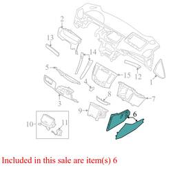 847753k010 Hyundai 2009-2010 Sonata Fr Instrument Panel Side Cover Used Oem