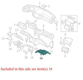 55116780aj Jeep 2006-10 Grand Cherokee Fr Instrument Panel Knee Bolster Used Oem