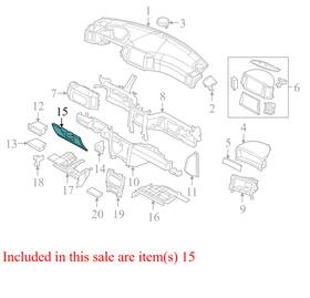 5hs93zj3ai Jeep 2006-2007 Grand Cherokee Instrument Panel Knee Bolster Used Oem