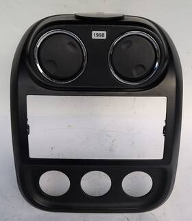 99692870394 Jeep 10-16 Compass Patriot Center Radio Climate Dash Trim Bezel Vents Black Oem