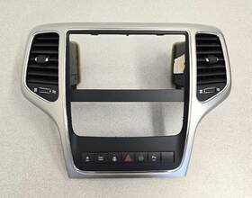 P56046140ac Jeep Dash Radio Climate Control Molding Bezel Gray Oem Grand Cherokee 2011 - 2013