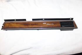 E1lb-5404338 Lincoln 81-89 Town Car Woodgrain Ac Heat Dash Vent Trim Panel W Logo Decal Clean