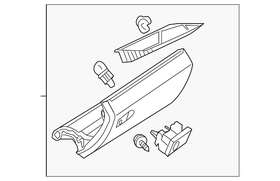 204-680-00-98-9f45 Mercedes-benz Genuine Glove Box Door
