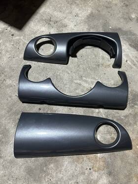 51459141858 Mini Cooper 3-piece Dash Trim Set Silver 2005-2008 R50 R52 R53 495
