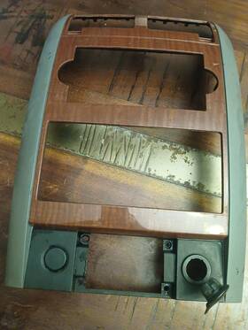 5hm58trma Mopar 2004 - 2009 Dodge Durango Center Radio A/c Climate Control Bezel Woodgrain Oem