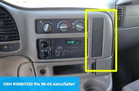 15697530 Oem 96-05 Chevy Astro/gmc Safari Dash Bezel Blank Inserts Set Of 3 15697530 Oem 96-05 Chevy Astro/gmc Safari Dash Bezel Blank Inserts Set Of 3