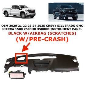 1500-3500hd Oem Chevy Gmc Part 87834361 2020-2025 Silverado Sierra Instrument Panel With Pre-crash Black