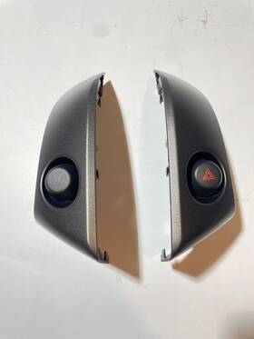 55412-42060 Oem Toyota 2006-2012 Rav4 Center Dash Trim Bezel Set Pair Hazard Switch Silver