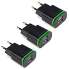 P7-eu-led-3pc-black European Plug Adapter Travel Charger Europe Dual Usb 714602408965