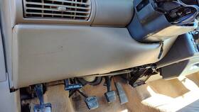 10150689 Pontiac 1990-1993 Grand Prix Lower Dash Under Column Knee Bolster Trim Panel Tan 2 Door