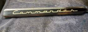286047w Studebaker 1947 1948 Commanders Dash Chrome Nameplate 286047w Studebaker 1947 1948 Commanders Dash Chrome Nameplate