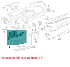 550450e060c1 Toyota 2017 Highlander Instrument Panel Trim