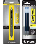Pilot G2 Limited Metal Gel Pen 0.7MM Gray Barrel Periwinkle Refill Office School. Fixed Price $20.75.