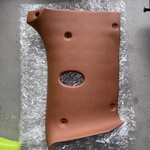 Passenger Side Cognac Knee Bolster/ Kick Panel From 2000 Dodge Viper 0LB36TRMAD. Fixed Price $250.00.