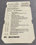Oem Mercedes-benz W210 1995-03 E-class Fuse Box Cover Location Designation. Fixed Price $15.00.