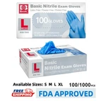 Blue Nitrile Medical Gloves Powder-free Food Grade Disposable / 1000. Fixed Price $49.95.
