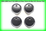 04 08 Ford F-150 Dash Heat Vent Set Of Black W/ Chrome Trim Oem. Fixed Price $45.00.