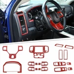15PCS Red Carbon Fiber Interior Dash Cover Trim Kit For Dodge Ram 1500 2012-2017. Fixed Price $179.99.